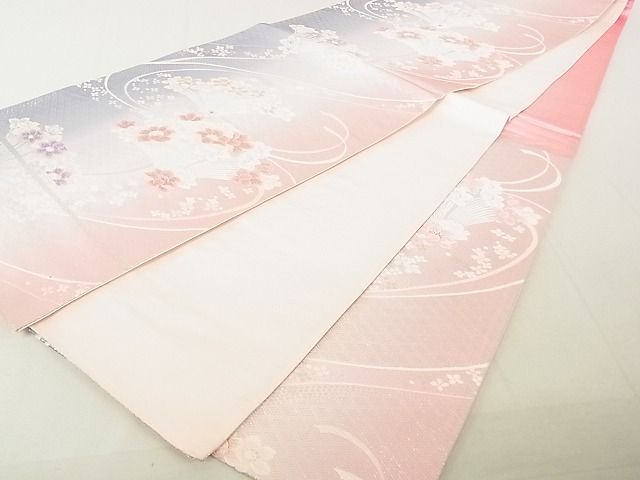 平和屋着物◎六通柄袋帯 唐織 舞花文 銀糸 逸品 DAAG5690tw
