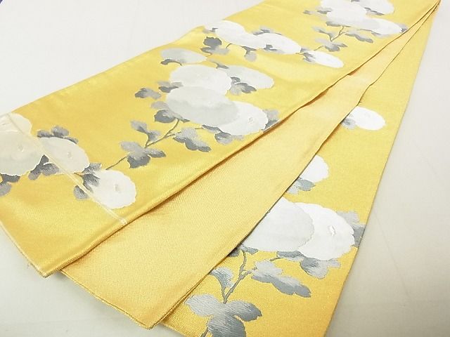 平和屋着物◎六通柄袋帯 唐織 枝菊 金銀糸 逸品 DAAG5667tw
