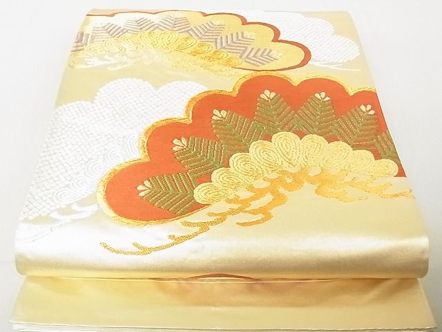 平和屋着物◎六通柄袋帯 松文 金銀糸 逸品 DAAG5699tw
