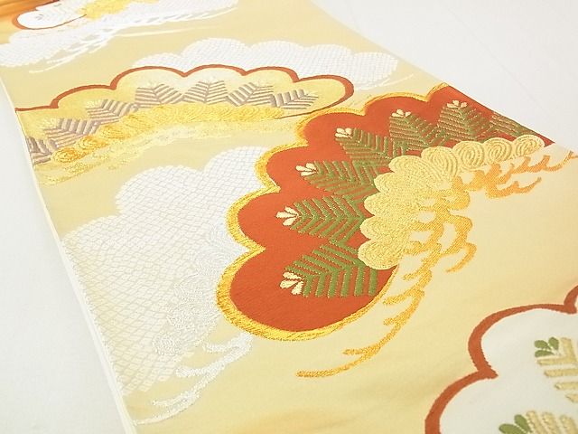 平和屋着物◎六通柄袋帯 松文 金銀糸 逸品 DAAG5699tw