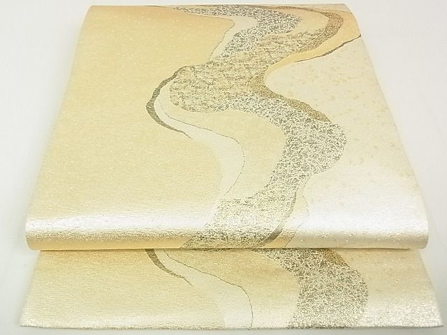 平和屋着物◎六通柄袋帯 流水文 金銀糸 逸品 DAAG5750tw