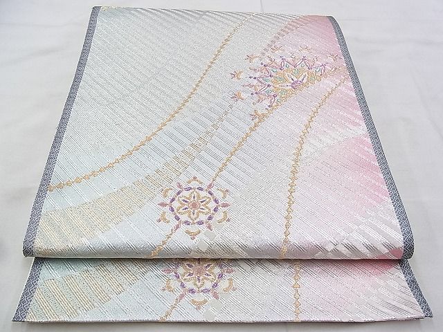 平和屋着物◎六通柄袋帯 飾花文様 金銀糸 逸品 BAAH5297if