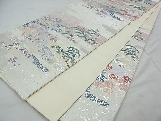 平和屋着物◎六通柄袋帯 桃山絵巻 金銀糸 逸品 BAAH5322if