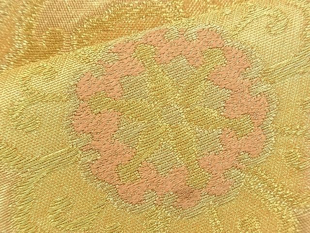 平和屋着物◎六通柄袋帯 正倉院亀甲文様 金糸 逸品 BAAI0416if