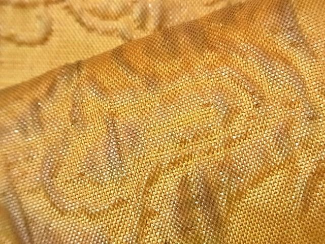平和屋着物◎全通柄袋帯 ふくれ織り 更紗花文 引箔 逸品 BAAI0401if