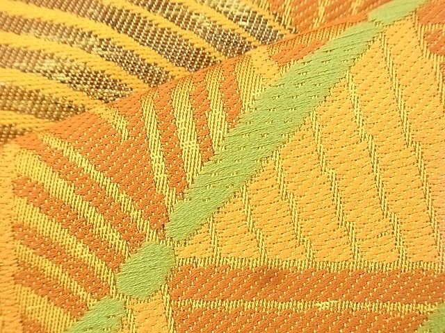 平和屋着物◎六通柄袋帯 青海波藁垣文様 引箔 逸品 BAAI0406if