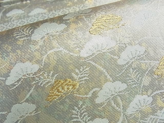 平和屋着物◎六通柄袋帯 松 金銀糸 引箔 逸品 BAAI0355du