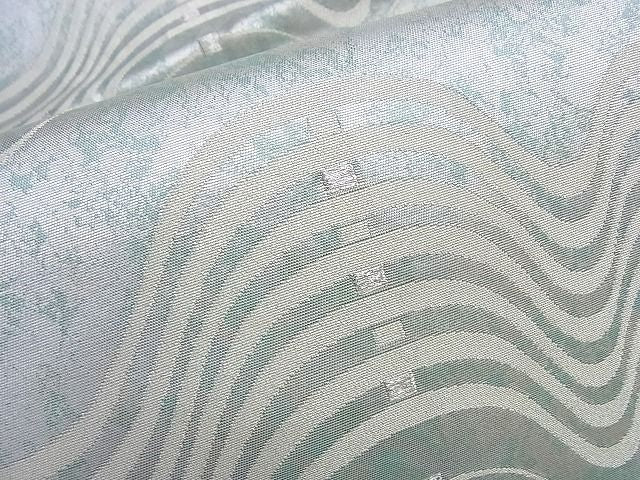 平和屋着物◎六通柄袋帯 流水文 銀糸 引箔 逸品 BAAI0378du