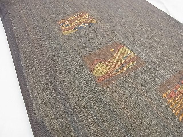 平和屋着物◎六通柄袋帯 風景文 逸品 BAAI0538du