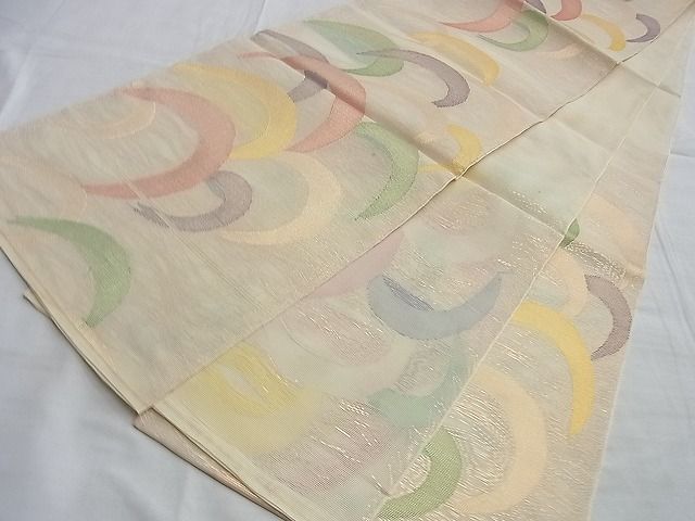 平和屋着物■夏物 六通柄 本袋帯 芝文 金糸 逸品 BAAI0558du