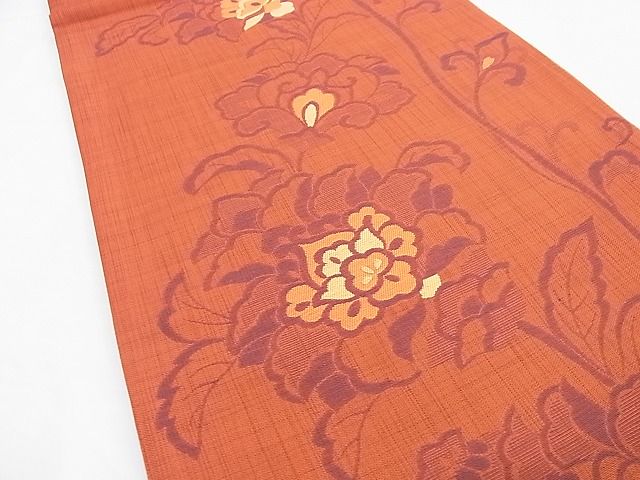 平和屋着物◎六通柄袋帯 更紗花文 逸品 BAAI0572du