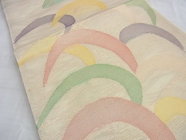 平和屋着物■夏物 六通柄 本袋帯 芝文 金糸 逸品 BAAI0558du