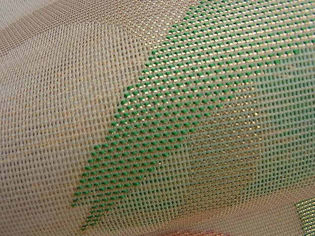 平和屋着物■夏物 六通柄 本袋帯 芝文 金糸 逸品 BAAI0558du