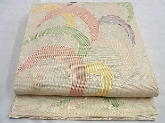 平和屋着物■夏物 六通柄 本袋帯 芝文 金糸 逸品 BAAI0558du