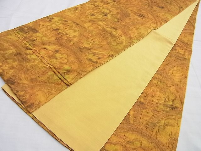 平和屋着物◎全通柄袋帯 ふくれ織 花青海波 逸品 BAAI0585du