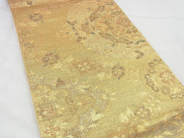 平和屋着物◎六通柄袋帯 綴れ 宝相華 金糸 逸品 BAAI4449jm