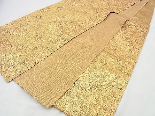 平和屋着物◎六通柄袋帯 綴れ 宝相華 金糸 逸品 BAAI4449jm