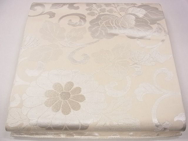 平和屋着物◎六通柄 本袋帯 慶錦 銀糸 逸品 CAAG2297eg