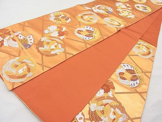 平和屋着物◎六通柄袋帯 唐織 錦繍 金銀糸 逸品 BAAI1121sa