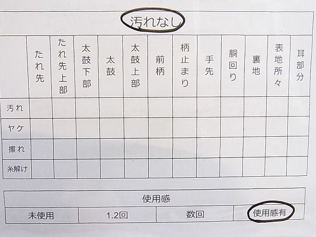 平和屋着物◎六通柄袋帯 唐織 扇面立波文様 金糸 BAAI1137sa