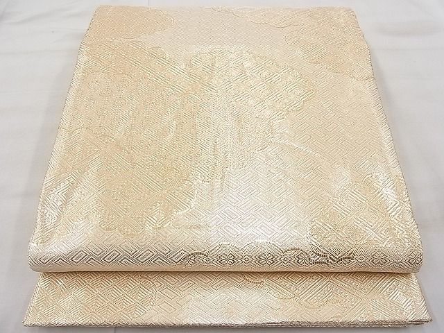 平和屋着物◎佐賀錦 全通柄袋帯 雲取り吉祥文 金糸 逸品 BAAI1130sa