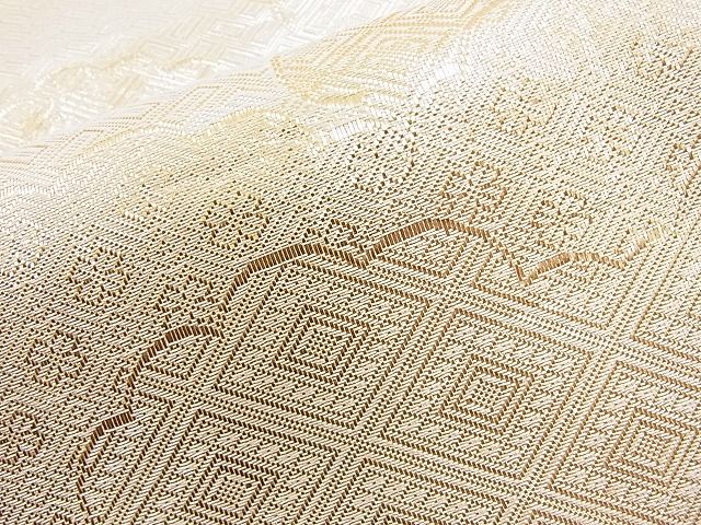 平和屋着物◎佐賀錦 全通柄袋帯 雲取り吉祥文 金糸 逸品 BAAI1130sa