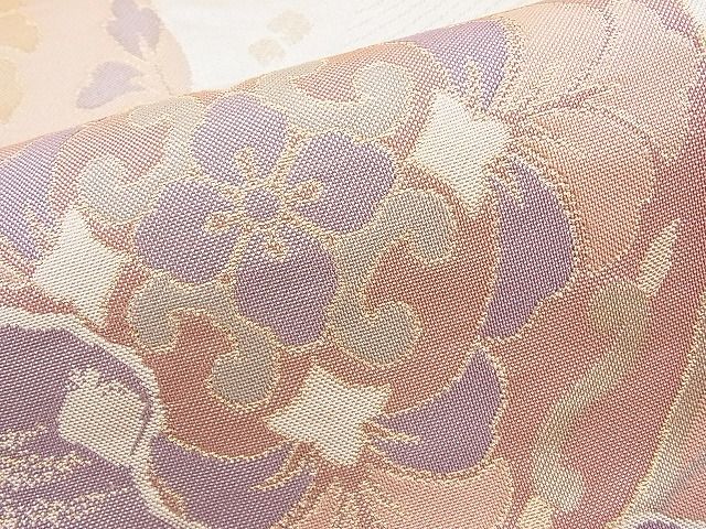 平和屋着物◎六通柄袋帯 道長更紗花文 金糸 逸品 BAAI1153sa
