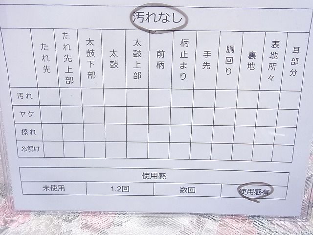 平和屋着物◎佐賀錦 六通柄袋帯 器物文様 900織 金銀糸 逸品 BAAH6123cm