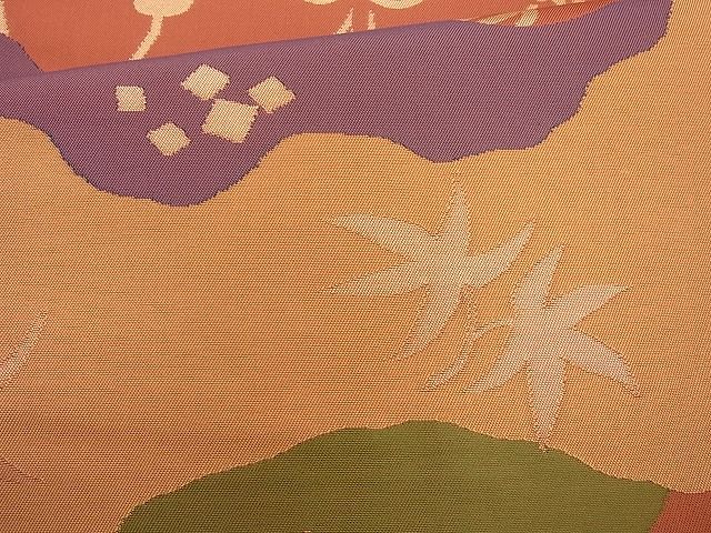 平和屋着物◎六通柄袋帯 名物裂 金糸 逸品 BAAI4023cm