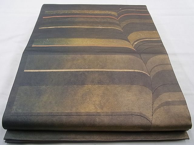 平和屋着物◎六通柄袋帯 吉祥文 金糸 逸品 BAAI4106cm