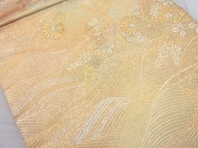 平和屋着物◎佐賀錦 六通柄袋帯 菊水文 金糸 逸品 BAAI4168cm