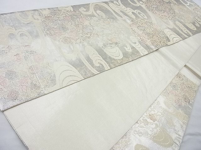 平和屋着物◎六通柄袋帯 花鳥唐草文 金銀糸 逸品 BAAI6245cm