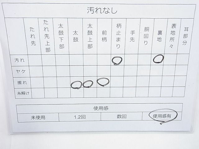 平和屋着物◎六通柄袋帯 さがび錦 扇面桐竹鳳凰文 金銀糸 逸品 BAAI6287cm