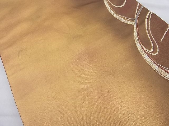 平和屋着物◎六通柄袋帯 鶴 金糸 引箔 逸品 BAAI6312cm