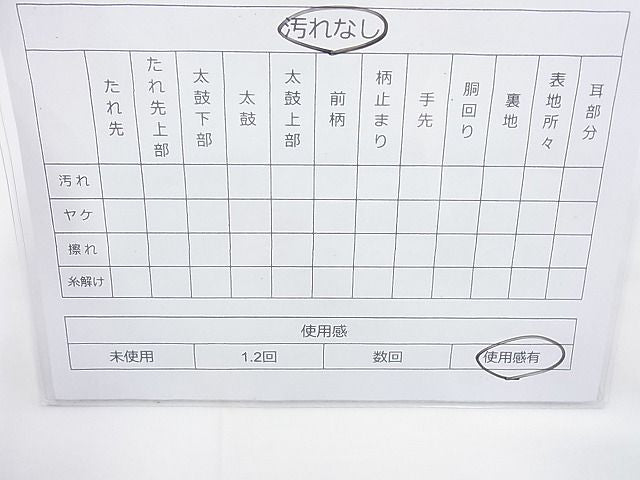 平和屋着物◎佐賀錦 六通柄袋帯 御所車花文 900織 金銀糸 逸品 BAAI6330cm