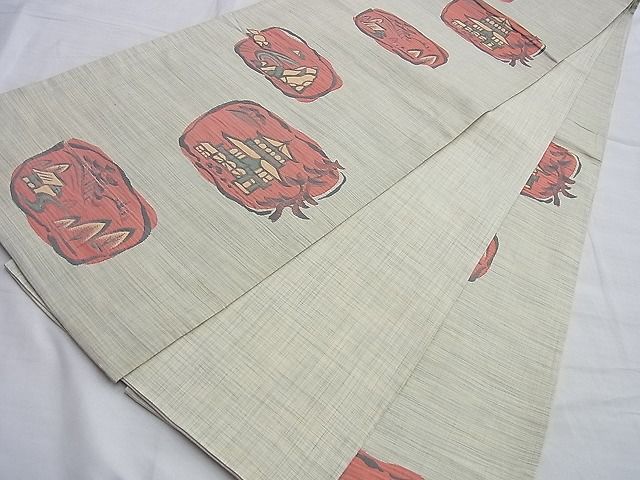 平和屋着物◎六通柄袋帯 ふくれ織 京名所風景文 逸品 BAAI0640du