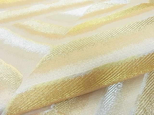 平和屋着物■六通柄袋帯 変わり縞 金銀糸 逸品 DAAH1195sa