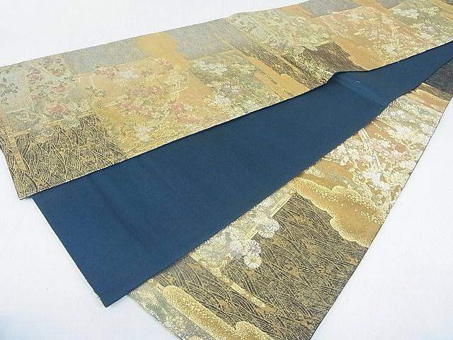 平和屋着物■六通柄袋帯 聚花春秋 几帳彩艶文 金銀糸 逸品 DAAH1336sa