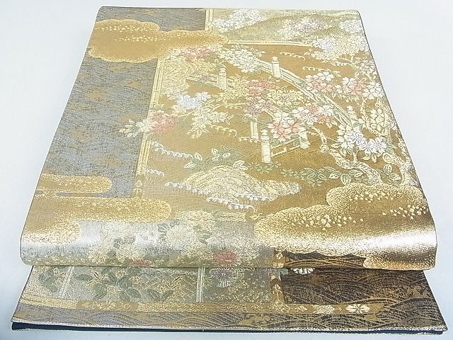 平和屋着物■六通柄袋帯 聚花春秋 几帳彩艶文 金銀糸 逸品 DAAH1336sa