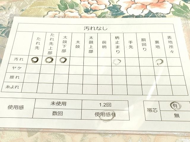 平和屋着物◎六通柄袋帯 唐織 扇面重四季草花文 銀糸 逸品 DAAG4510fe