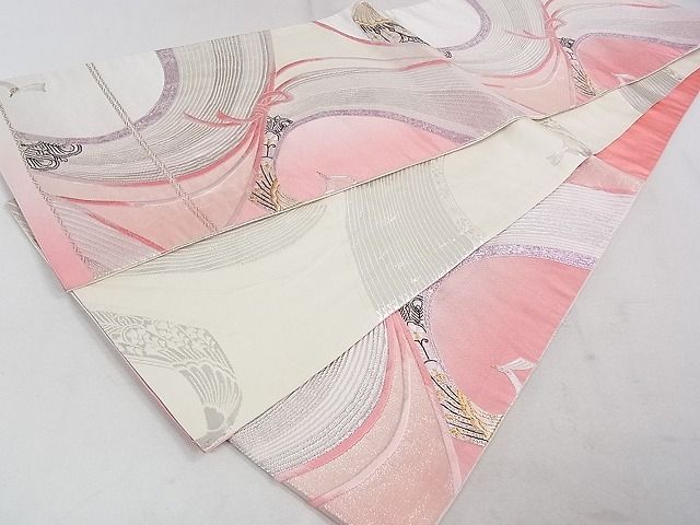 平和屋着物◎両面六通柄袋帯 孔雀文 金銀糸 逸品 DAAG0446ox