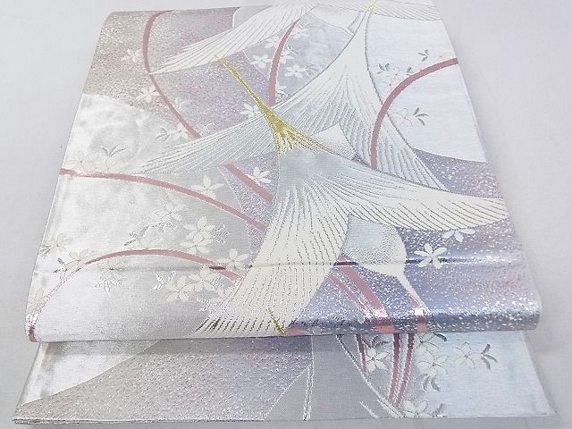 平和屋着物◎六通柄袋帯 飛鳥花文 金銀糸 逸品 DAAH1535ox