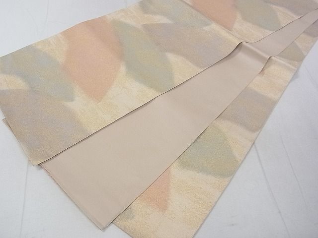 平和屋着物◎全通柄袋帯 地紙重ね 金糸 逸品 DAAH1552ox