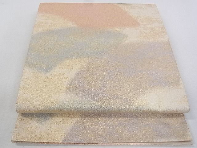 平和屋着物◎全通柄袋帯 地紙重ね 金糸 逸品 DAAH1552ox