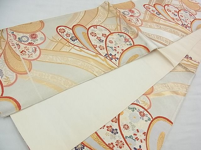 平和屋着物◎六通柄袋帯 唐織 光琳松花唐草文 金銀糸 逸品 BAAH4707th