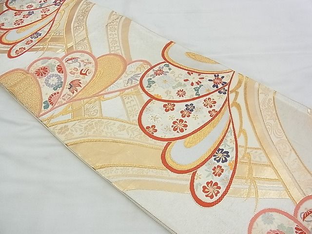 平和屋着物◎六通柄袋帯 唐織 光琳松花唐草文 金銀糸 逸品 BAAH4707th