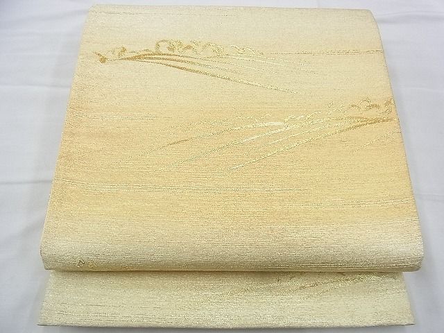 平和屋着物◎六通柄袋帯 立波文様 金糸 逸品 BAAH4778th