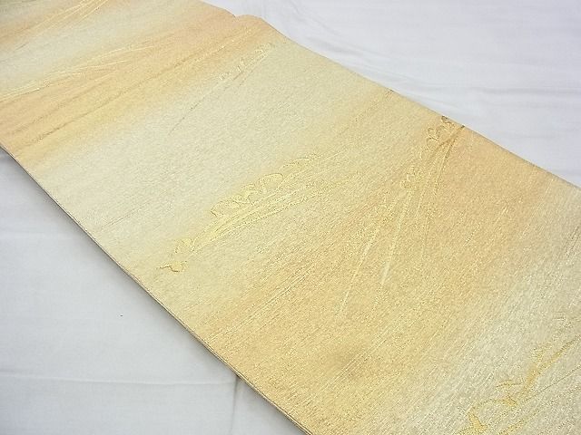 平和屋着物◎六通柄袋帯 立波文様 金糸 逸品 BAAH4778th