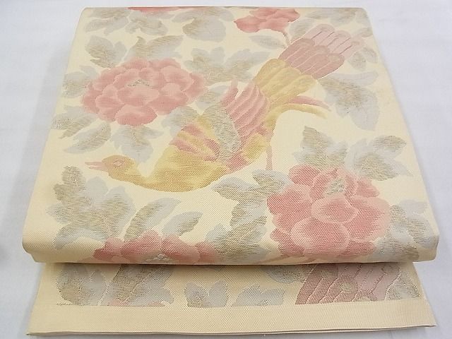 平和屋着物◎六通柄袋帯 花鳥文 逸品 BAAI6405th