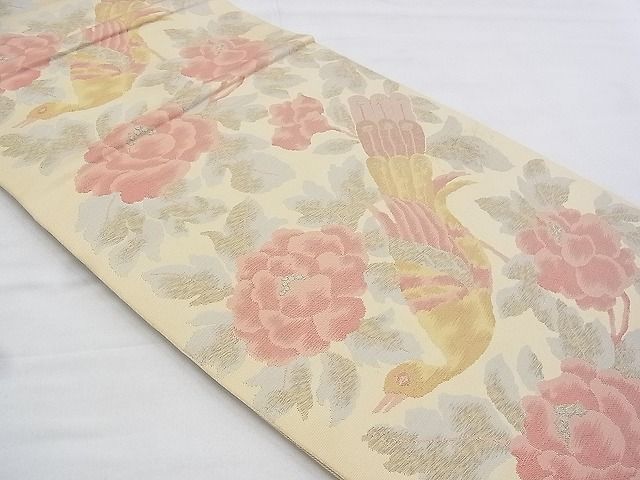 平和屋着物◎六通柄袋帯 花鳥文 逸品 BAAI6405th
